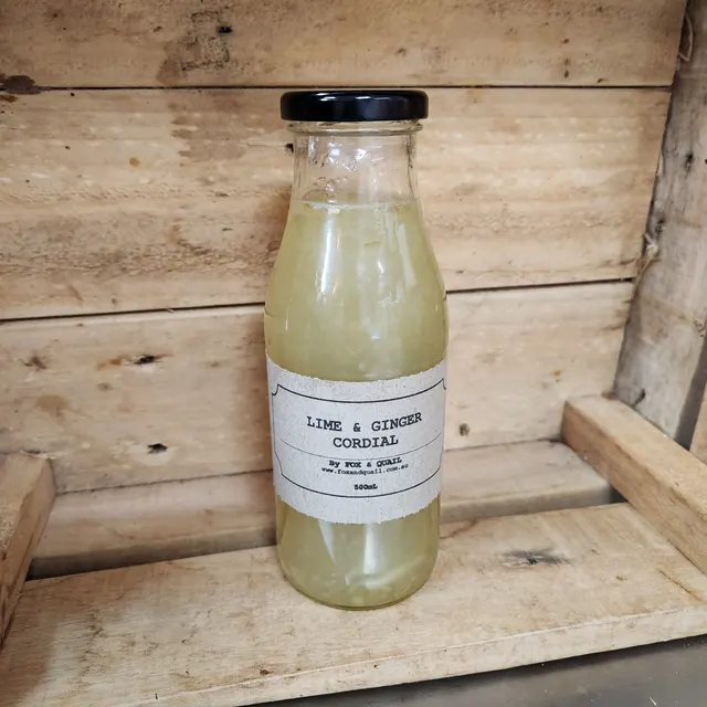 Fox and Quail lime and ginger cordial